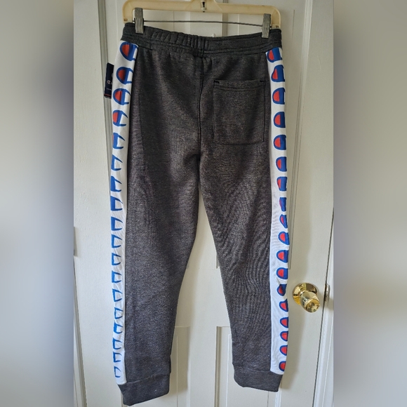 Champion Charcoal Joggers with White and Blue Details - Picture 2 of 4